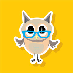 vector cartoon cute little owl