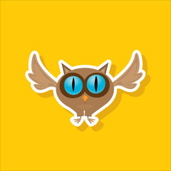 vector cartoon cute little owl
