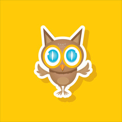 vector cartoon cute little owl