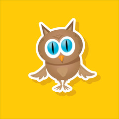 vector cartoon cute little owl