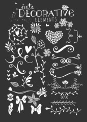 Hand Drawn Vintage Floral Vector Illustration