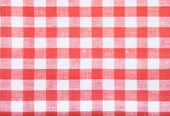tartan red and white linen background