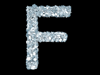 Gefrorener Buchstabe F