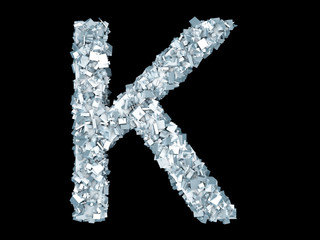 Gefrorener Buchstabe K