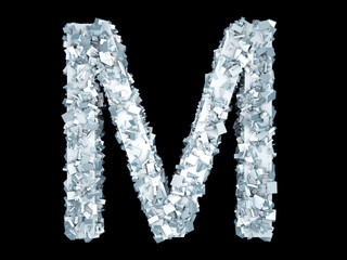 Gefrorener Buchstabe M