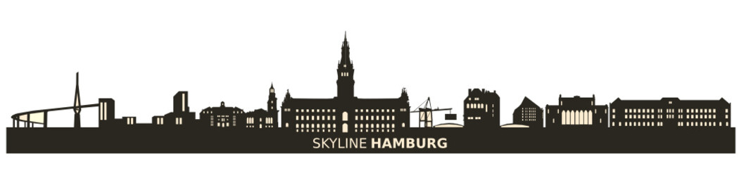 Naklejka premium Skyline Hamburg