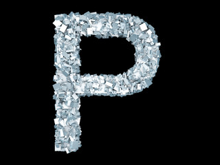 Gefrorener Buchstabe P