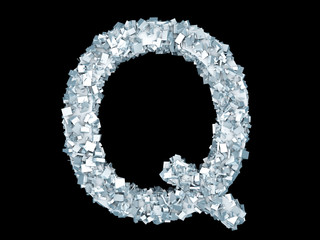 Gefrorener Buchstabe Q