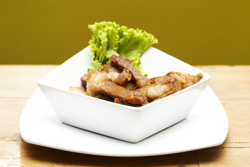 Fried dried beef