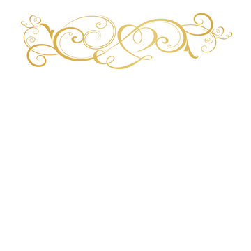 frame border background isolated golden pattern hearts