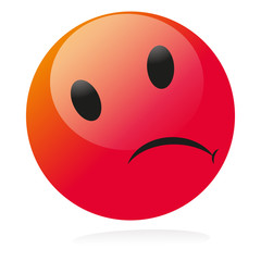 smiley red unhhappy glossy
