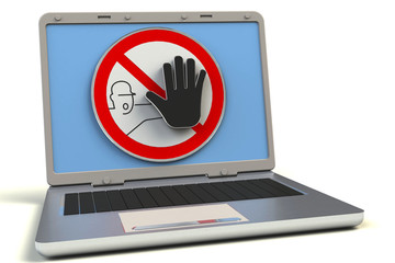 Vorsicht Computer Halt