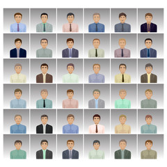Business Men - Isolated On Gray Background
