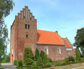 Fototapeta na wymiar Keldby kirke Møn Danmark (Kirche in Keldby Dänemark)
