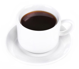 Cup of coffee isolated on white