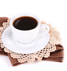 Cup of coffee isolated on white