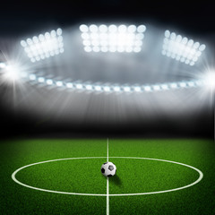 soccer field center and ball