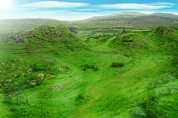 Fairy glen in skye island scotland