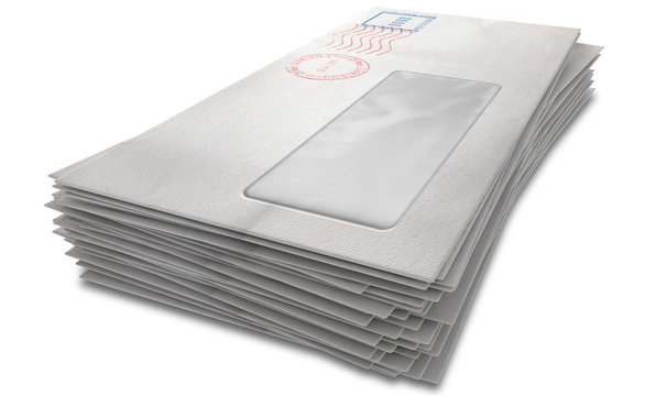 White Envelope Stack