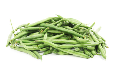 French beans isolated on white