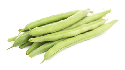 French beans isolated on white