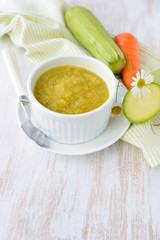 Vegetable puree of marrow and carrots