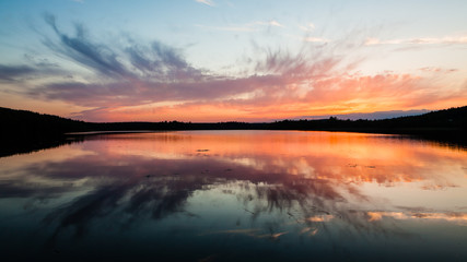 Fototapeta premium Colorful sunset reflection
