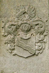 crest on historic stone