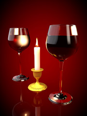 glasses of red wine