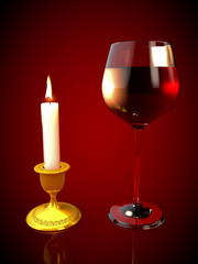 glass of red wine