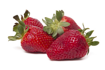 fresh strawberry in white
