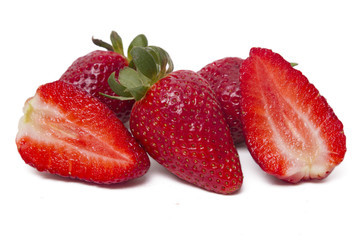 fresh strawberry in white