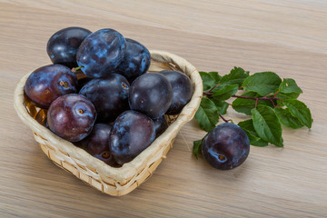 Fresh plums