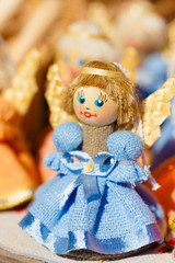 Colorful Belarusian Straw Dolls At The Market In Belarus