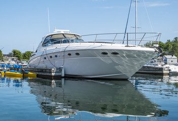 Fototapeta premium Big Yacht in a Marina