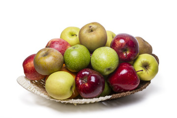 several apples of different cultivars
