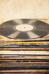 Vinyl LP auf Platten Covern mit Hintergrund Textur