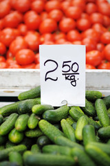 Fresh vegetables at farmers market