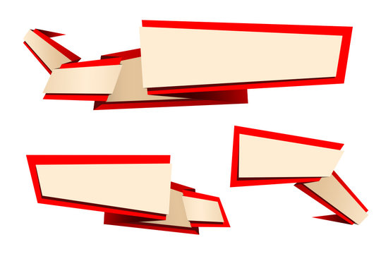 banner origami red