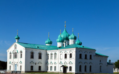 Fototapeta na wymiar Churches of the Transfiguration St. Alexander of Svir Monastery