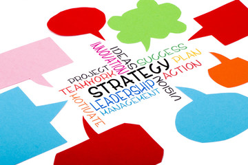 commercial strategy concept with dialog box