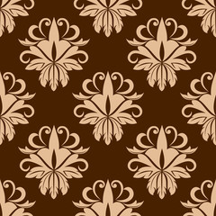 Beige and brown seamless pattern