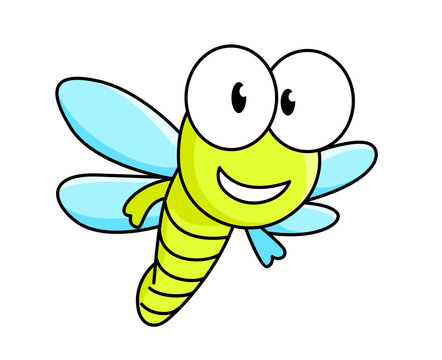 Cartoon dragonfly character