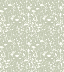 Seamless field of wildflowers.