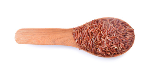 Uncooked Brown rice grains