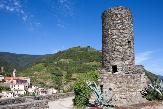 Doria castle in Vernazza, Italy