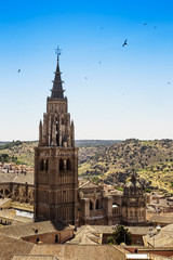 Fototapeta na wymiar View of Toledo Cathedral, Castilla la Mancha, Spain