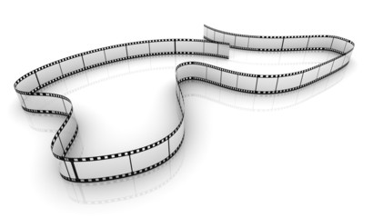 Transparent movie reel