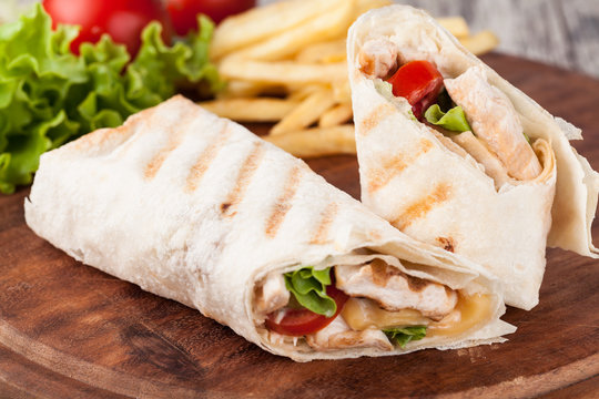 tortilla wrap, fajita