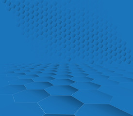 abstract dark blue hexagon technology background